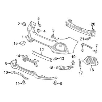 Honda OE - Rear Bumper - Bumper & Components (Hatchback 1.5L)