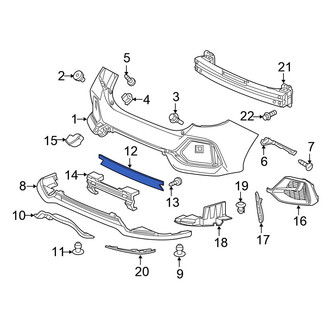 Honda OE - Rear Center Bumper Cover Spacer Panel