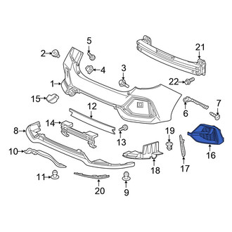 Honda OE - Rear Left Bumper Cover Spacer Panel