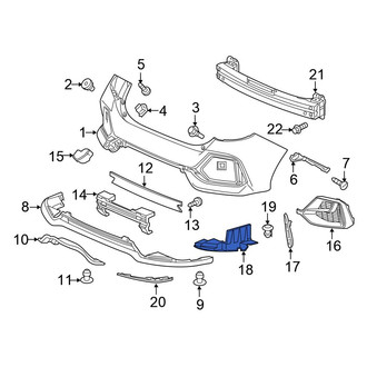 Honda OE - Rear Left Bumper Cover Insulator