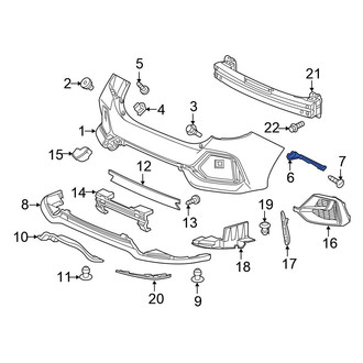 Honda OE - Rear Right Bumper Guide
