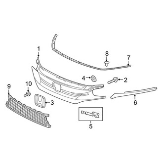 Honda OE - Front Bumper & Grille - Grille & Components (Type R)