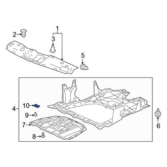 Honda OE - Radiator Support Splash Shield Clip
