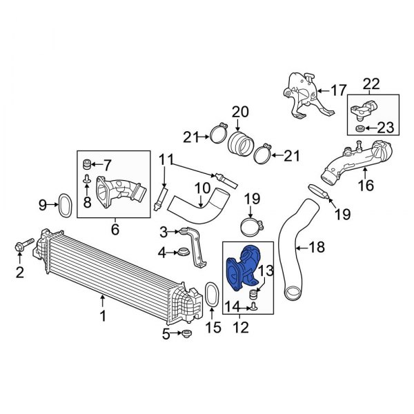 Honda OE 172915BFA00 Intercooler Pipe