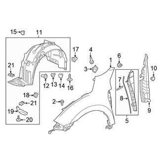 Honda OE - Fender & Components (Type R)