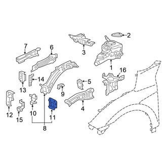 Honda OE - Front Left Frame Rail End