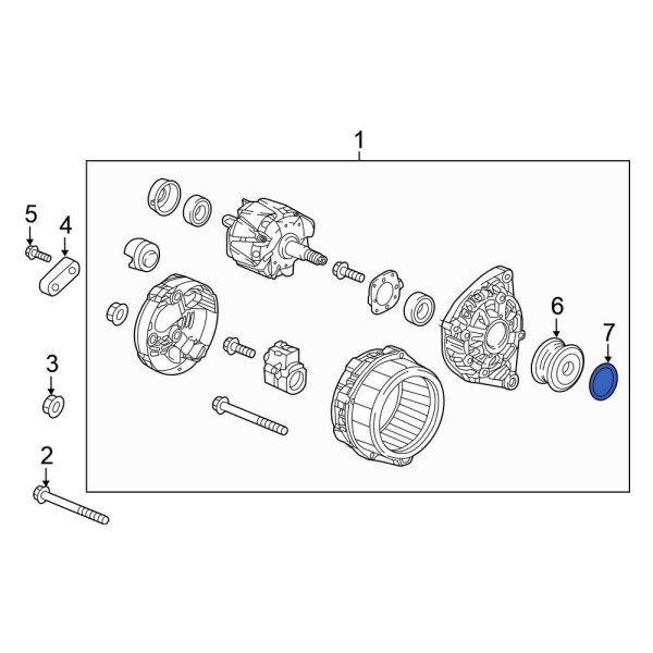 Honda OE 31142RPY305 Alternator Pulley Cap