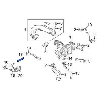 Honda OE - Rear Turbocharger Coolant Line