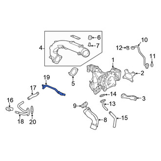 Honda OE - Rear Turbocharger Coolant Line
