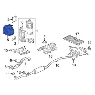 Honda OE - Upper Catalytic Converter Heat Shield