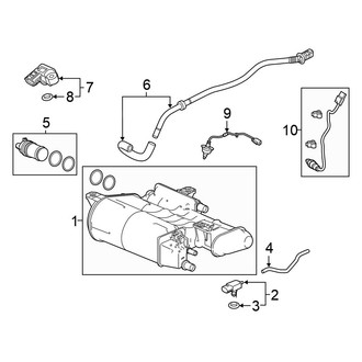 Honda OE - Emission System - Emission Components (Vapor Canister & Sensors), (Type R)