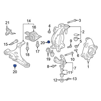 Honda OE - Lower Suspension Control Arm Nut