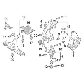 Honda OE - Front Suspension - Suspension Components (Type R)