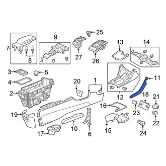 Honda OE - Front Right Console Trim Panel