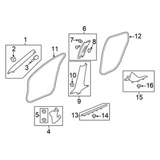 Honda OE - Pillars, Rocker & Floor - Interior Trim (Type R)