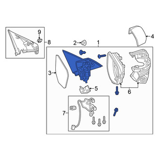 Honda OE - Front Left Door Mirror