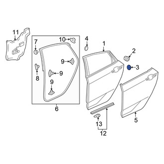 Honda OE - Front Door Shell Grommet