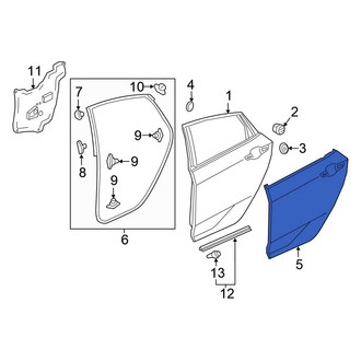 Honda OE - Rear Left Outer Door Outer Panel