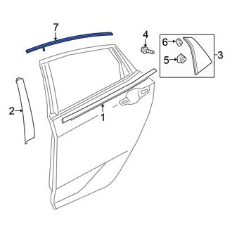 Honda OE - Rear Left Door Reveal Molding
