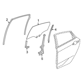 Honda OE - Rear Door - Glass & Hardware (Type R)