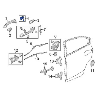 Honda OE - Front Right Exterior Door Handle Cover