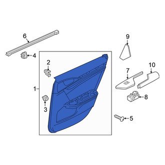 Honda OE - Rear Left Inner Door Interior Trim Panel