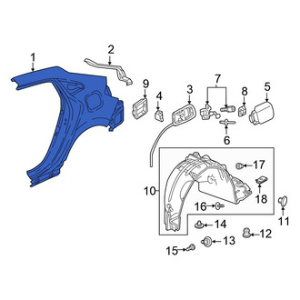 Honda OE - Rear Left Outer Quarter Panel