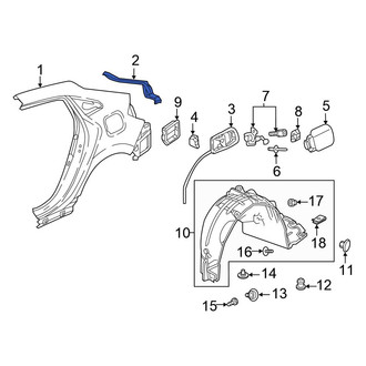 Honda OE - Rear Right Tail Light Pocket