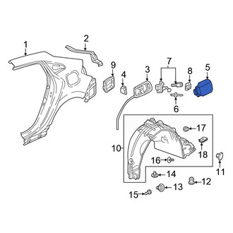 Honda OE - Rear Fuel Filler Door