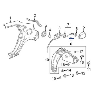 Honda OE - Fuel Filler Door Rivet