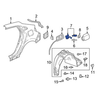 Honda OE - Rear Fuel Filler Door Lock Actuator