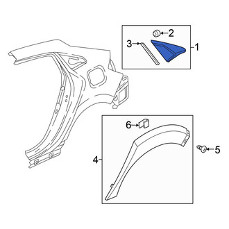 Honda OE - Right Body C-Pillar Molding
