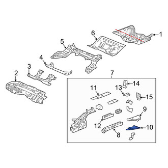 Honda OE - Left Frame Side Member Reinforcement Bracket