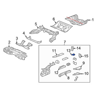 Honda OE - Right Floor Side Rail Bracket