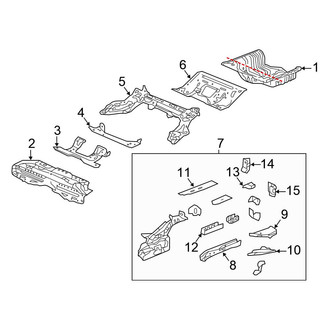 Honda OE - Rear Body & Floor - Floor & Rails (Type R)