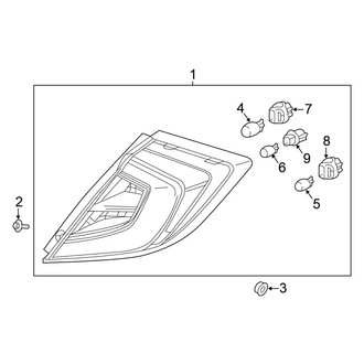Honda OE - Rear Lamps - Combination Lamps (Type R)