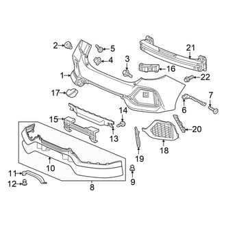 Honda OE - Rear Bumper - Bumper & Components (Type R)