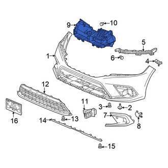 Honda OE - Front Left Lower Radiator Support Air Duct
