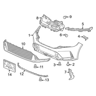 Honda OE - Front Bumper & Grille - Bumper & Components (Bumper Cover & Trim), (Type R)