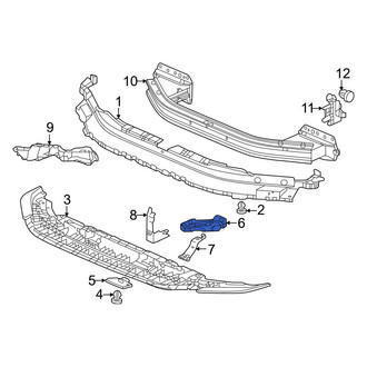 Honda OE - Front Right Bumper Cover Support Rail Bracket