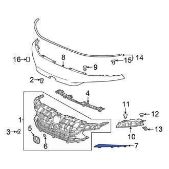 Honda OE - Front Left Grille Molding