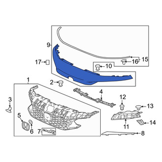 Honda OE - Front Left Grille Molding