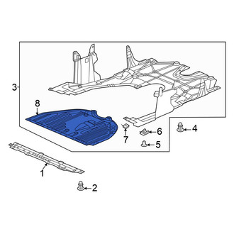 Honda OE - Front Forward Radiator Support Splash Shield
