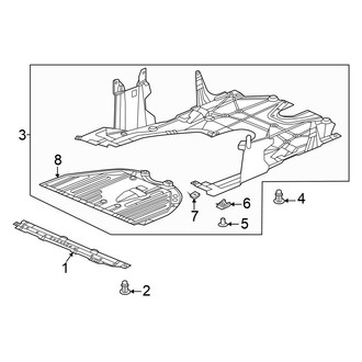 Honda OE - Radiator Support - Splash Shields