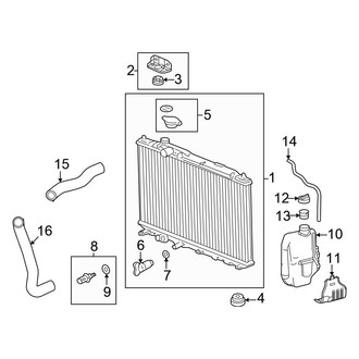 Honda OE - Cooling - Radiator & Components (Hatchback 2.0L)