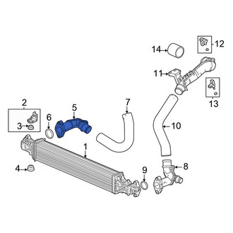 Honda OE - Right Lower Intercooler Pipe