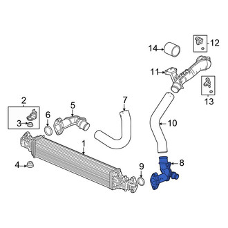 Honda OE - Left Lower Intercooler Pipe