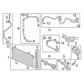 Honda OE - Air Conditioner & Heater - Condenser, Compressor & Lines