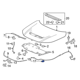 Honda OE - Hood Release Cable Clip