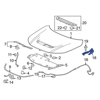 Honda OE - Front Right Hood Hinge